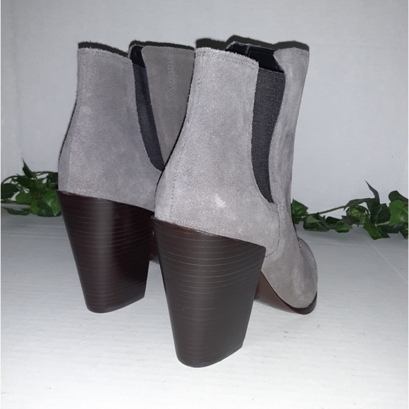 All Saints Senta Chelsea Suede Mink Gray Bootie - Picture 11 of 16